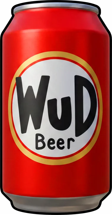 A can of WUD Beer